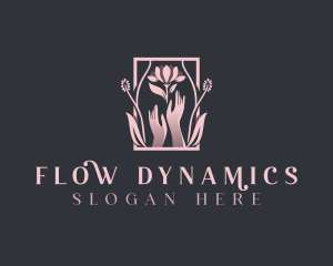 Flow Beauty Hands logo design