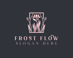 Flow Beauty Hands logo design