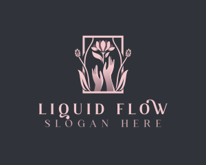 Flow Beauty Hands logo design