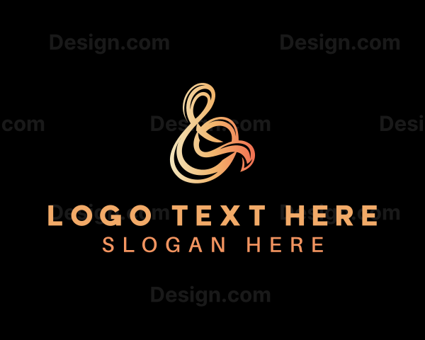 Orange Ampersand Ligature Logo