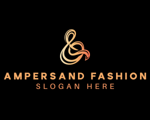 Orange Ampersand Ligature logo design