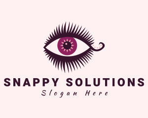 Woman Beauty Eyelash Logo