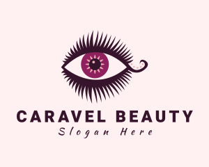 Woman Beauty Eyelash logo design