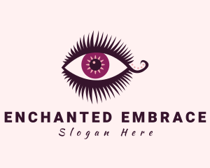 Woman Beauty Eyelash logo design