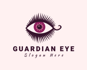 Woman Beauty Eyelash logo design