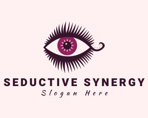 Woman Beauty Eyelash logo design