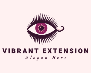 Woman Beauty Eyelash logo design