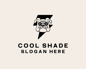 Lightning Bulldog Shades logo design