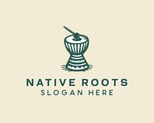 Djembe Drums Instrument logo design