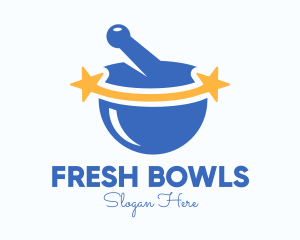 Mortar & Pestle Star logo design