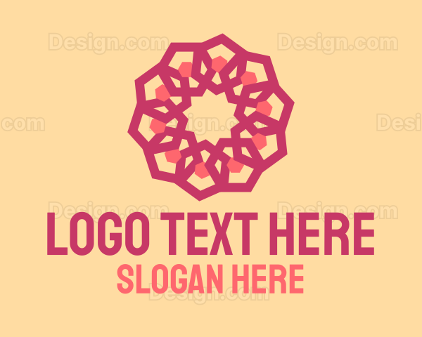 Geometric Flower Ornament Logo