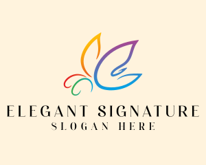 Elegant Butterfly Beauty logo design