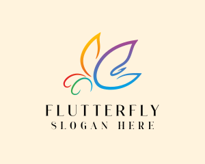 Elegant Butterfly Beauty logo design