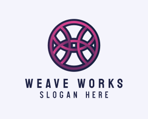 Intertwined Weave Pattern Circle logo