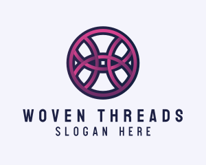 Intertwined Weave Pattern Circle logo design