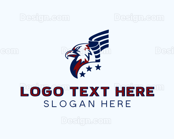 Patriotic Eagle Bird Logo