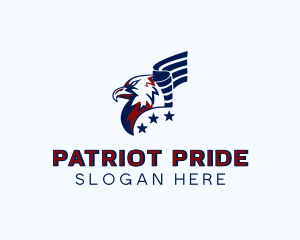 Patriotic Eagle Bird logo design