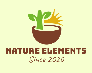 Natural Plant Seedling logo design