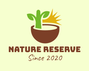 Natural Plant Seedling logo design