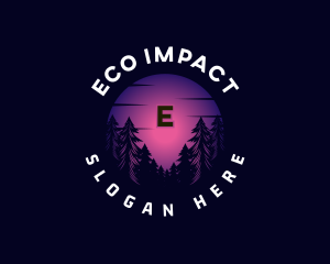Sunset Pine Tree Environment logo