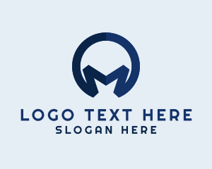 Gaming - Startup Media Enterprise Letter M logo design