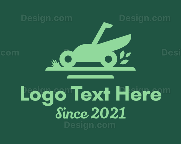 Lawn Mower Gardening Logo