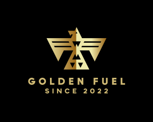 Golden Mayan Bird logo design