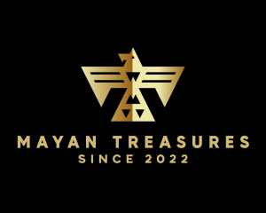 Golden Mayan Bird logo