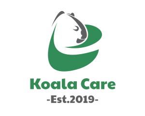 Green Eco Koala  logo