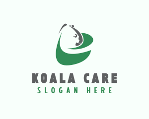 Green Eco Koala  logo design