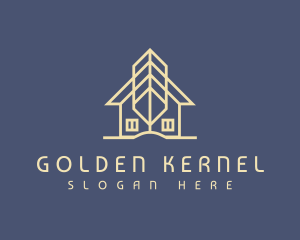 Golden Leaf Cabin logo design