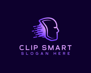 Artificial Intelligence Head logo design