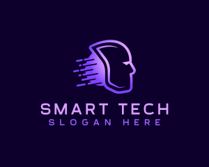 Artificial Intelligence Head logo design