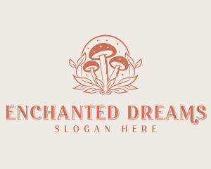 Organic Magical Mushroom logo design