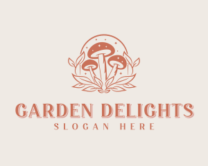 Organic Magical Mushroom logo design