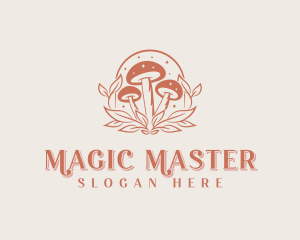 Organic Magical Mushroom logo design