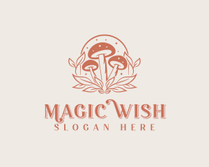 Organic Magical Mushroom logo design