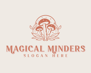 Organic Magical Mushroom logo design