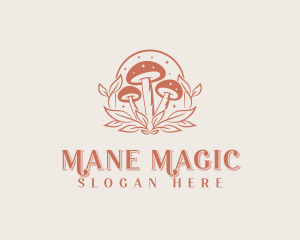 Organic Magical Mushroom logo design