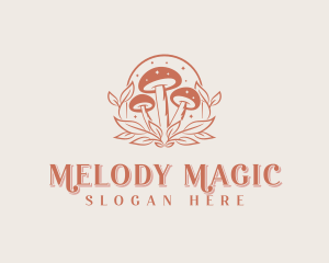 Organic Magical Mushroom logo design