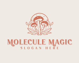 Organic Magical Mushroom logo design