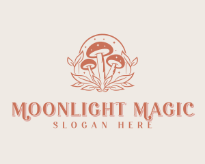 Organic Magical Mushroom logo design