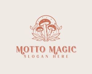 Organic Magical Mushroom logo design