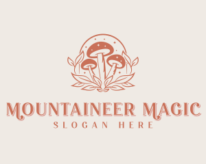 Organic Magical Mushroom logo design