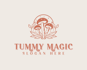 Organic Magical Mushroom logo design