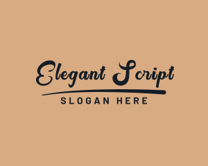 Fashion Script Retro logo design