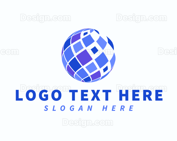 Tech Mosaic Sphere Logo