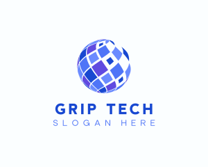 Tech Mosaic Sphere  logo design