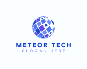 Tech Mosaic Sphere  logo design