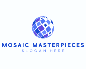 Tech Mosaic Sphere  logo design